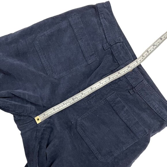 Faherty Womens Corduroy‎ Flare Pants Navy 27 Boho Western Minimalist Academia - Picture 10 of 13